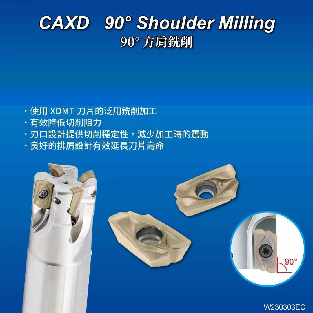 CAXD 90°方肩铣刀杆刀片