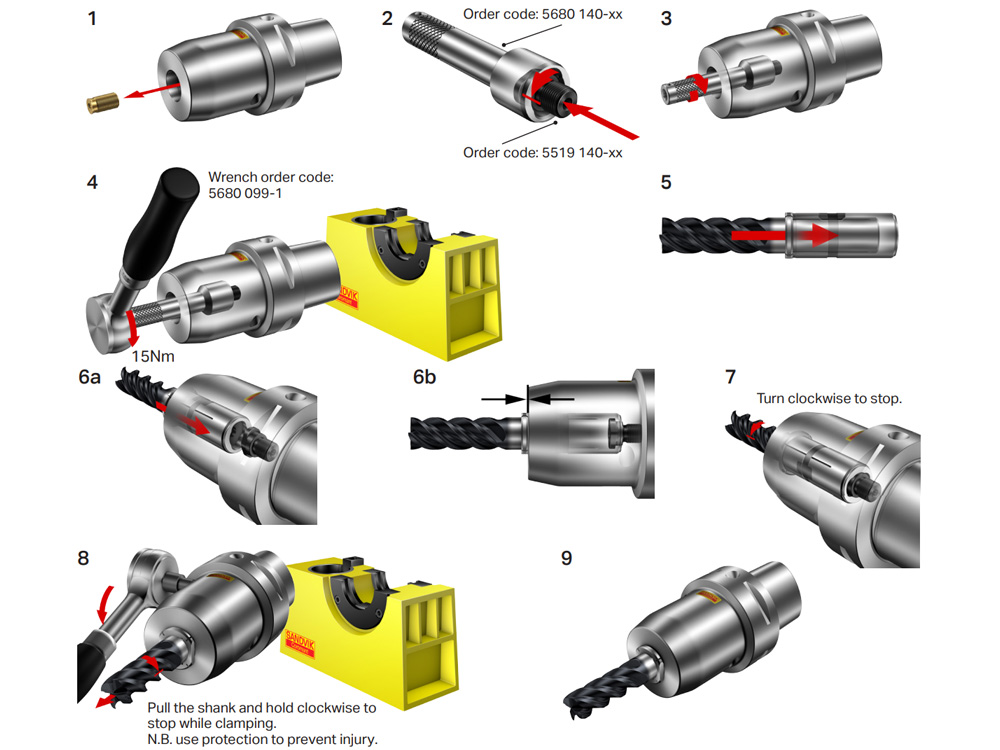 液压刀柄筒夹锁定锚固螺钉551