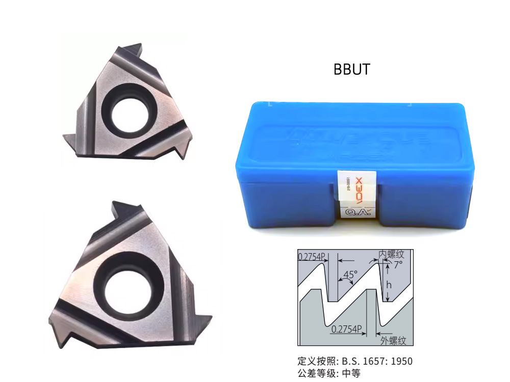 英制锯齿螺纹10螺反手内螺纹刀片3IL1