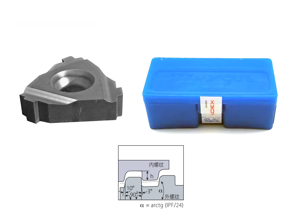 特殊扣螺纹8纹正手外螺纹刀片3ER8VA