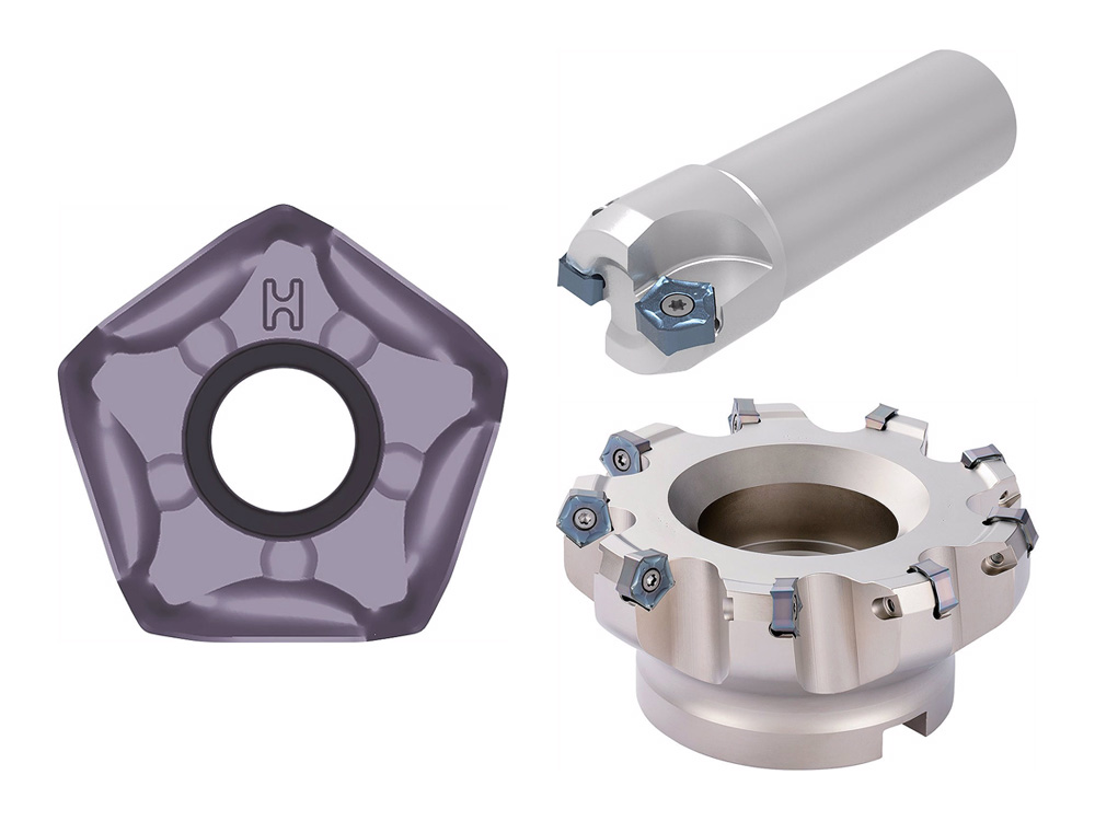 MFPN45面铣刀钛合金双面五角刀片PN