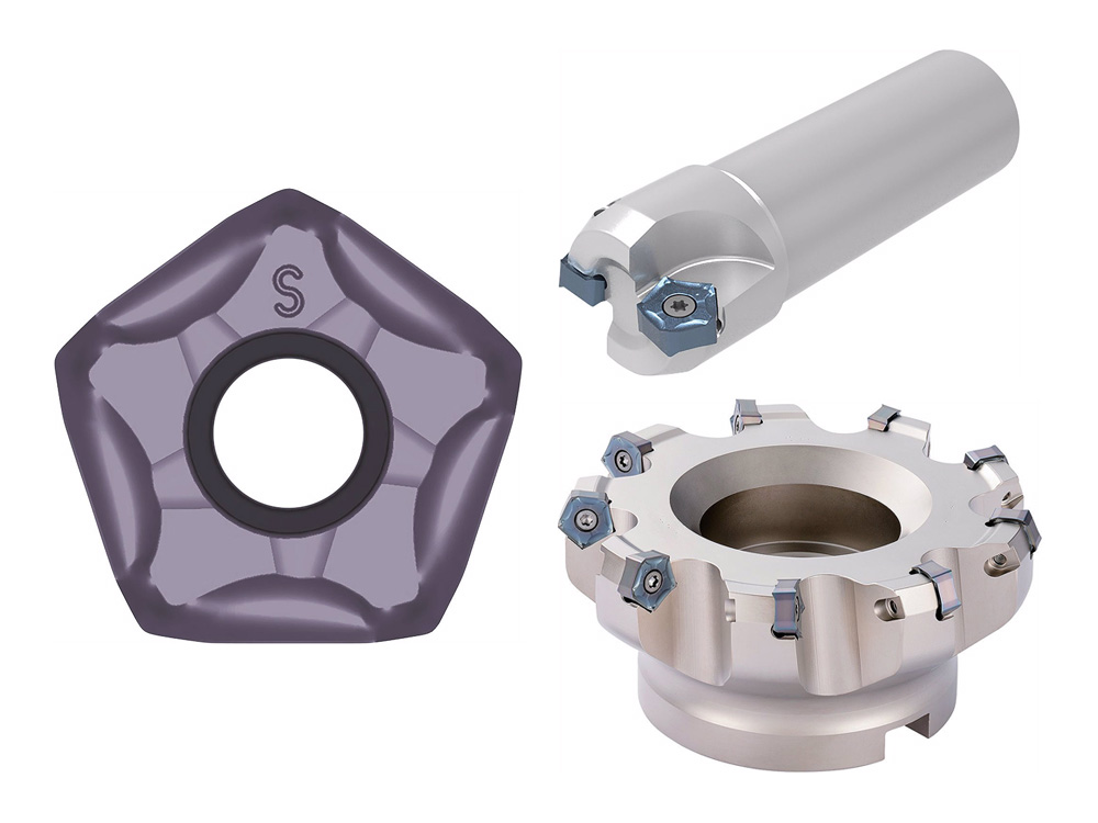 MFPN45面铣刀模具钢双面五角刀片PN