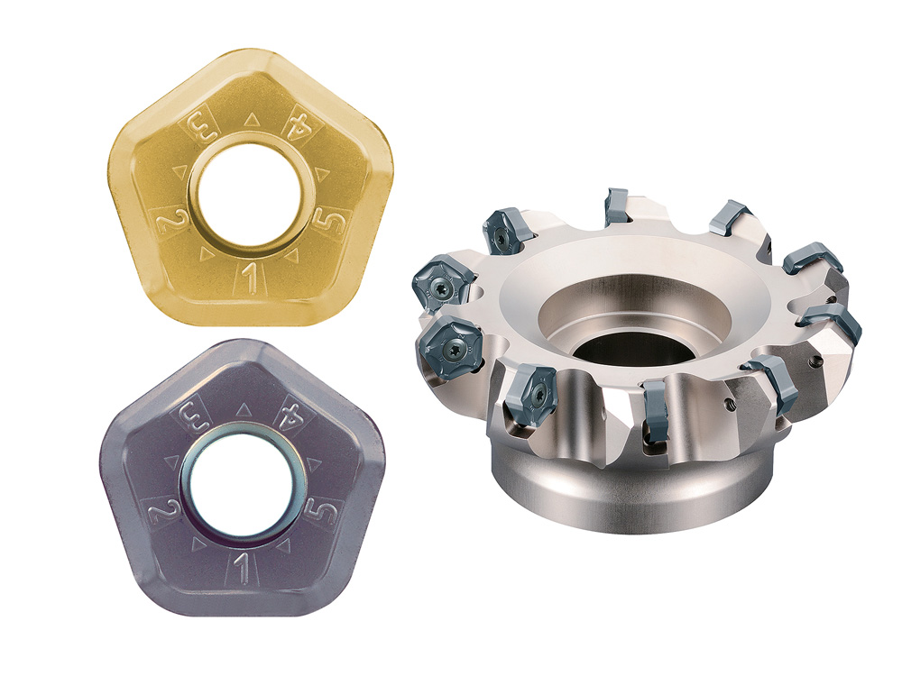 MFPN45面铣刀钛合金双面五角刀片PN