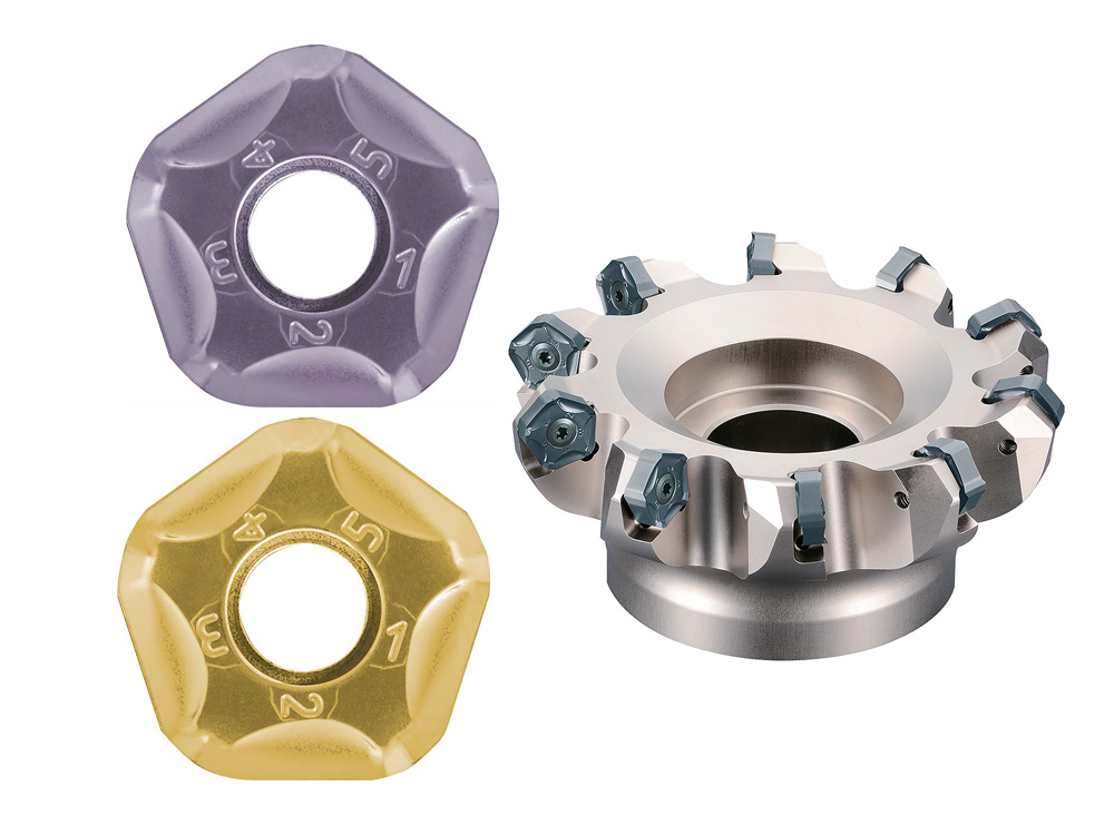 MFPN45面铣刀模具钢双面五角刀片PN