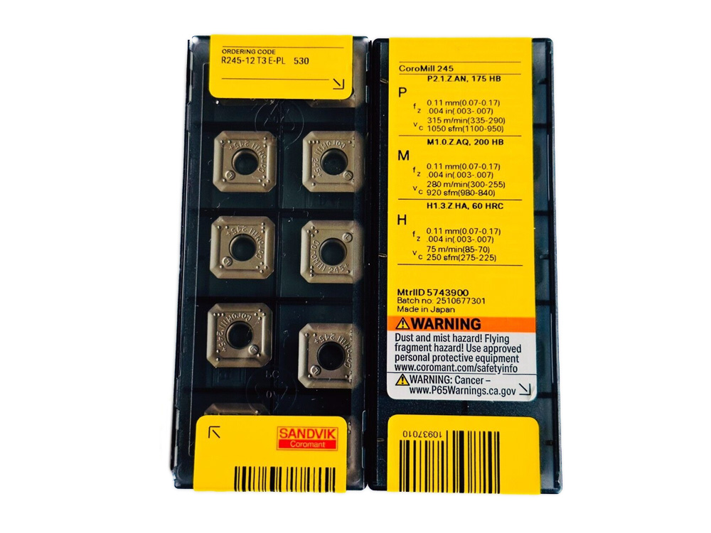 钢件高光平面铣刀片R245-12T3E-