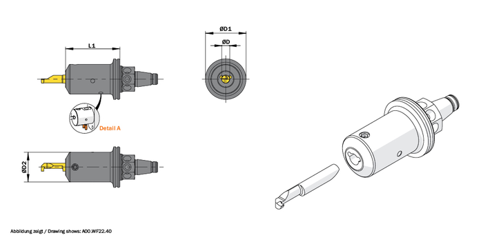 刀杆刀柄A10.WF22.40 T