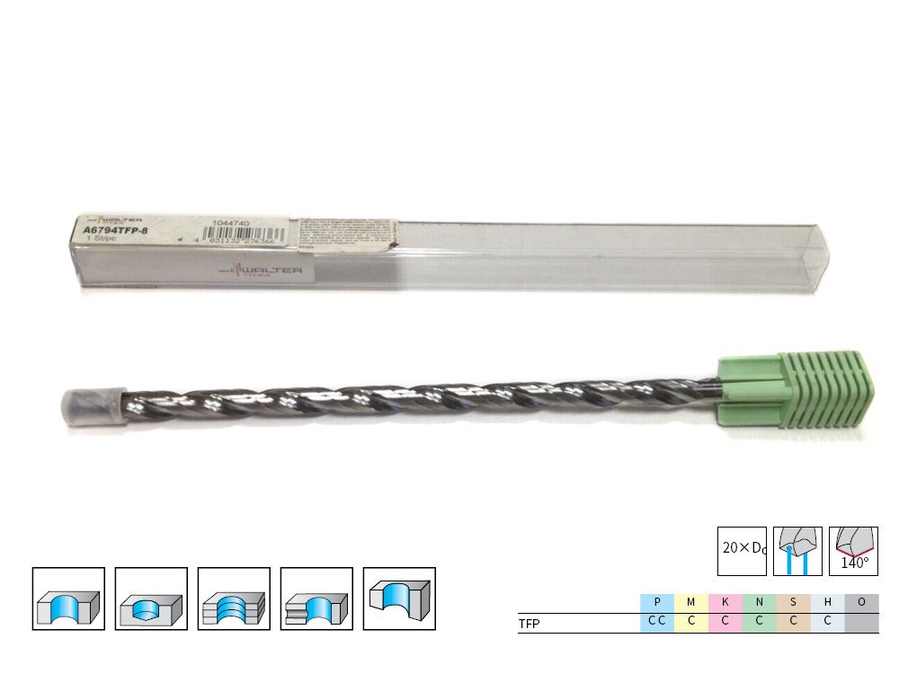6.1毫米整体硬质合金内冷钻头A6794