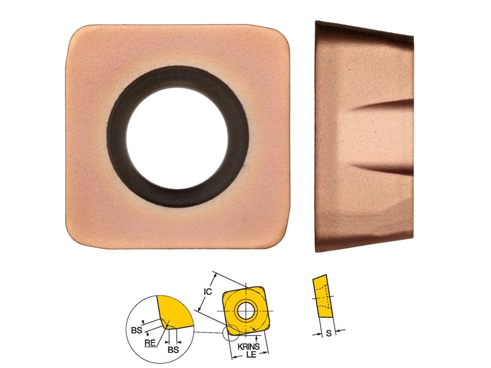 铸铁高进给铣刀片R210-090414E